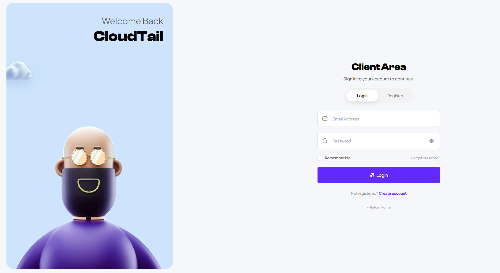 CloudTail login